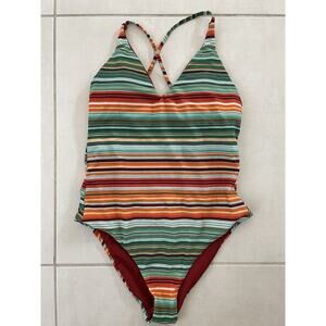 BCA Rebecca Virtue Swim One Piece Swimsuit Multicolor Striped Swimwear